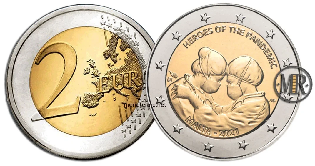2 Euro Gedenkmünze Malta 2021 Pandemie Covid 19