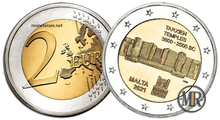 2-Euro-Gedenkmünze Malta 2021 Tempel von Tarxien