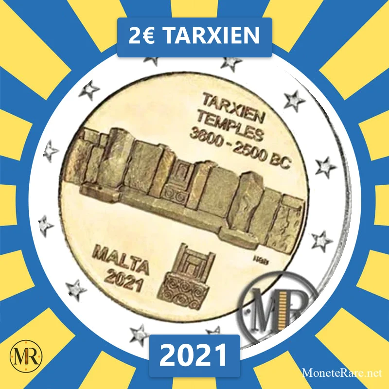 Malta 2€ Tarxien 2021 (Münzfoto)