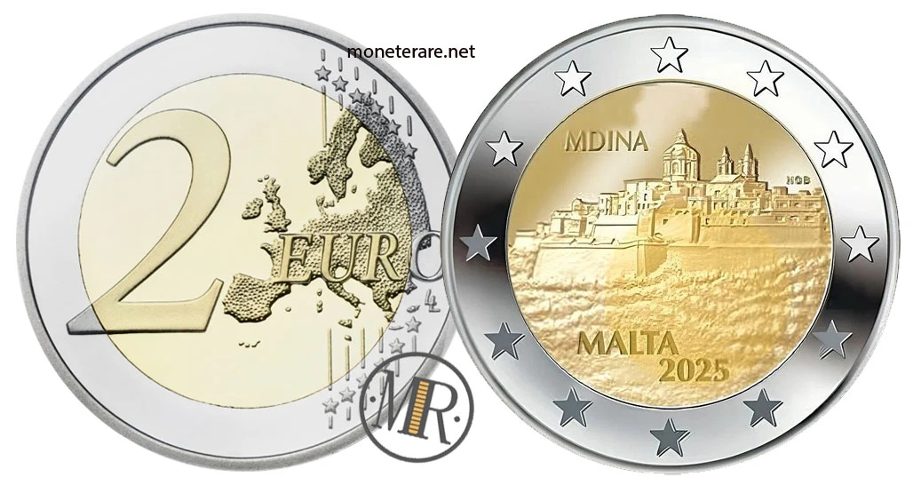 Malta 2-Euro-Gedenkmünze 2025 – Mdina