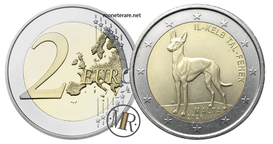 2-Euro-Gedenkmünze Malta 2026 – Hund des Pharaos