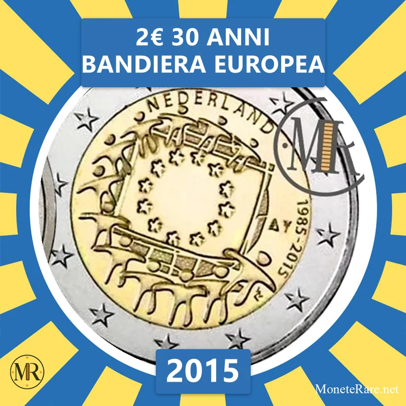 Estland 2€ 30 Jahre Europaflagge 2015 (Münzfoto)
