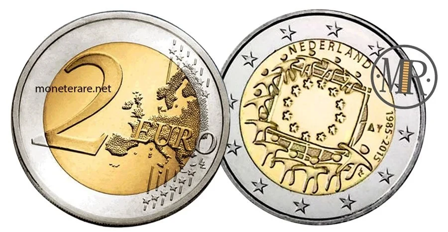 2-Euro-Gedenkmünze Niederlande 2015 Europaflagge - 2 euro niederlande 2015