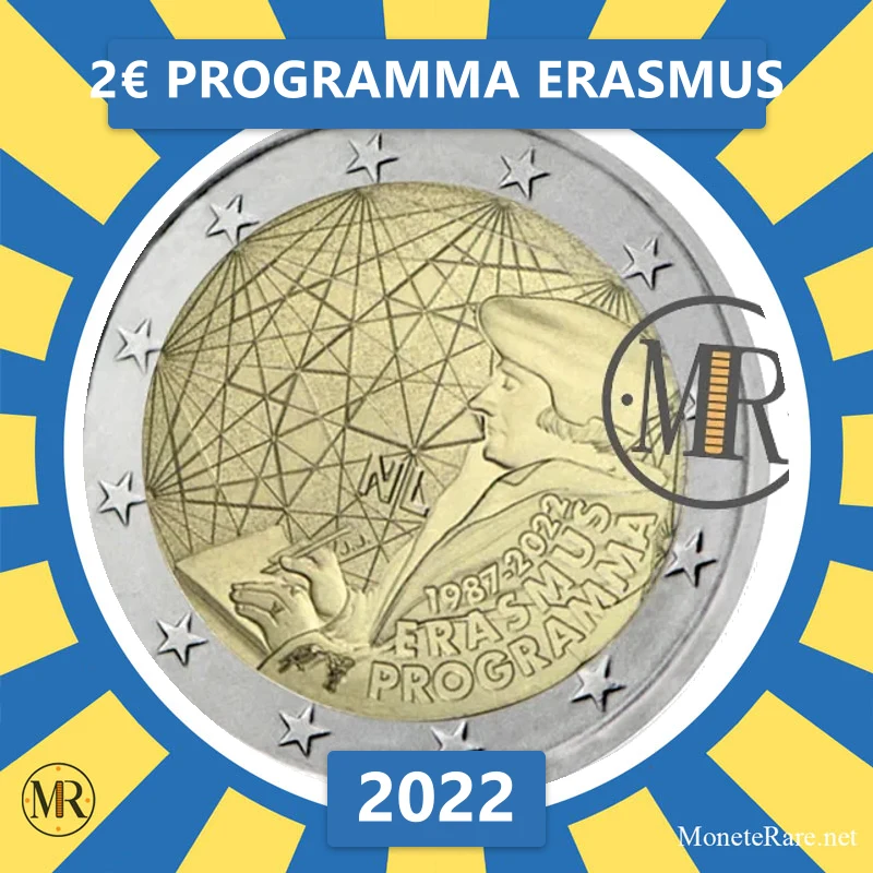 Estland 2€ Erasmus-Programm 2022 (Münzfoto)