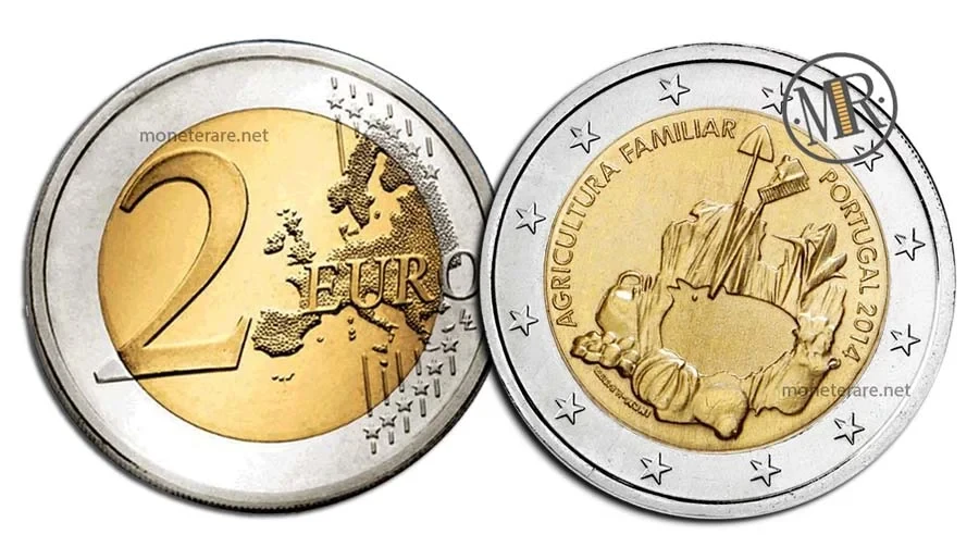 2 Euro Commemorativi Portogallo 2014 Agricoltura Familiare