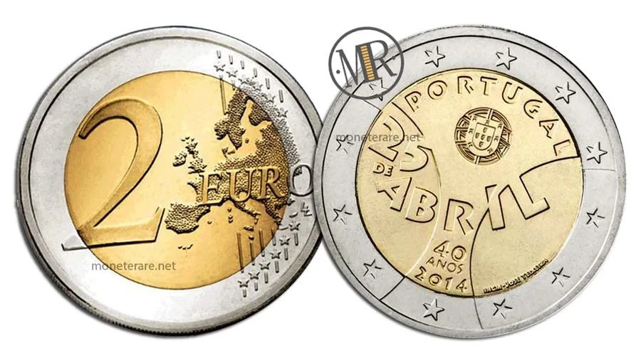 2 Euro Commemorativi Portogallo 2014 Rivoluzione dei Garofani
