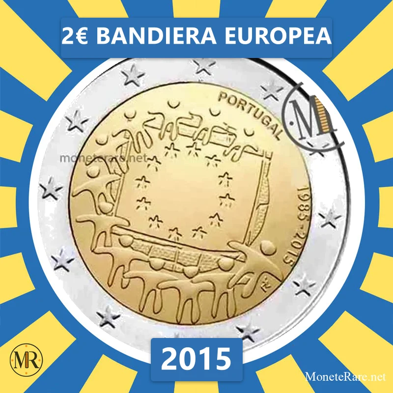 Estland 2€ Europaflagge 2015 (Münzfoto)