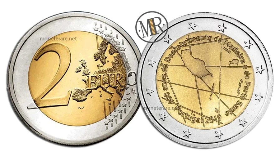2 Euro Commemorativi Portogallo 2019 Madeira e Porto Santo