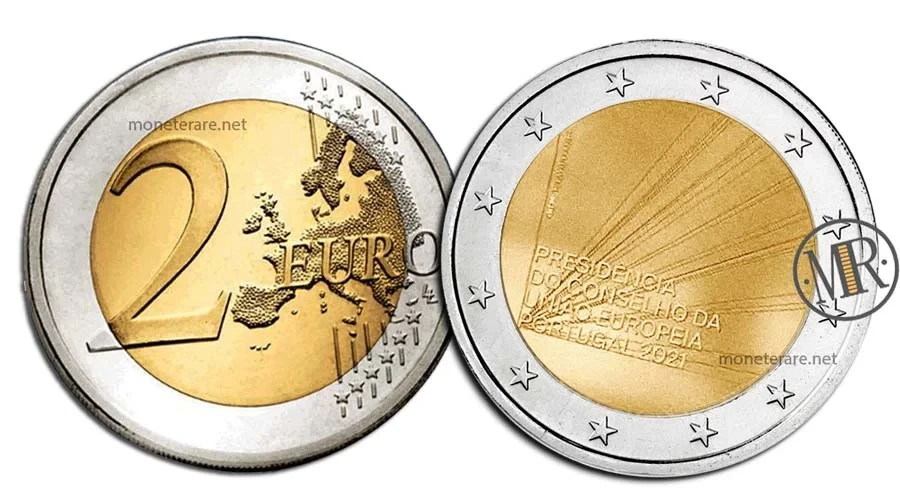 2 Euro Commemorativi Portogallo 2021 Presidenza del Consiglio