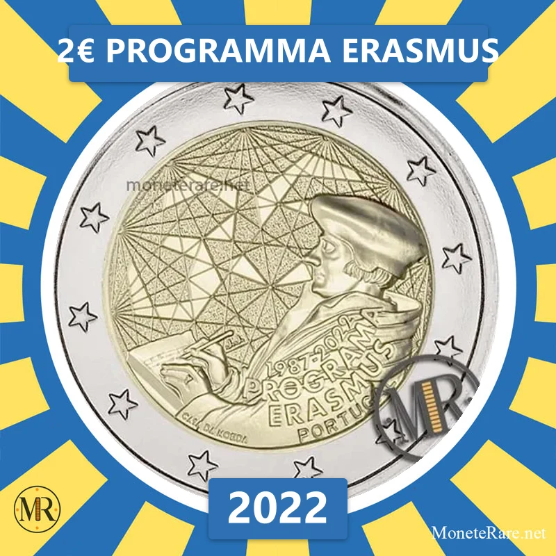Estland 2€ Erasmus-Programm 2022 (Münzfoto)