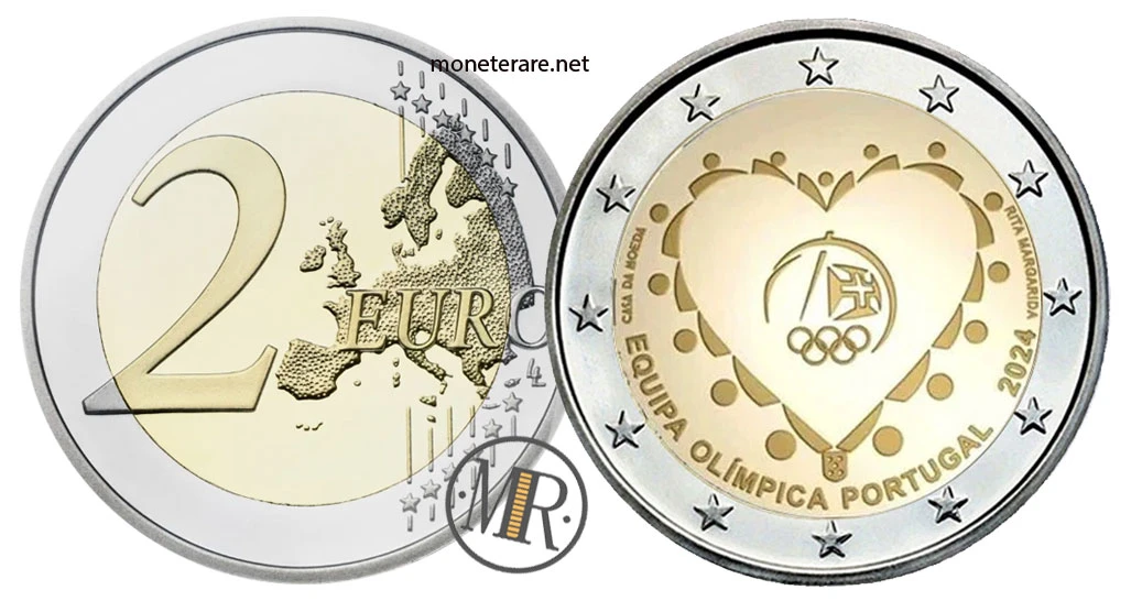 Portugal 2-Euro-Gedenkmünze 2024 – Equipa Olímpica / Giochi di Parigi