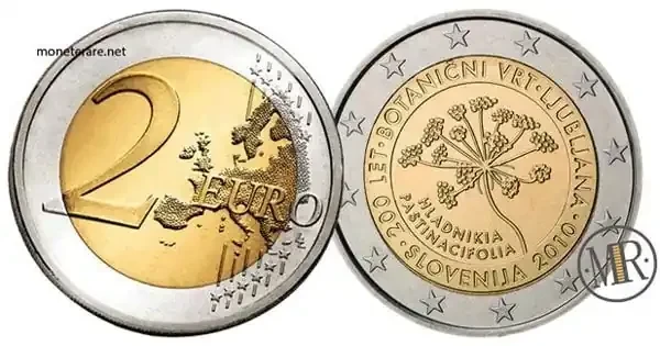 2 Euro Gedenkmünze Slowenien 2010 Botanischer Garten Ljubljana