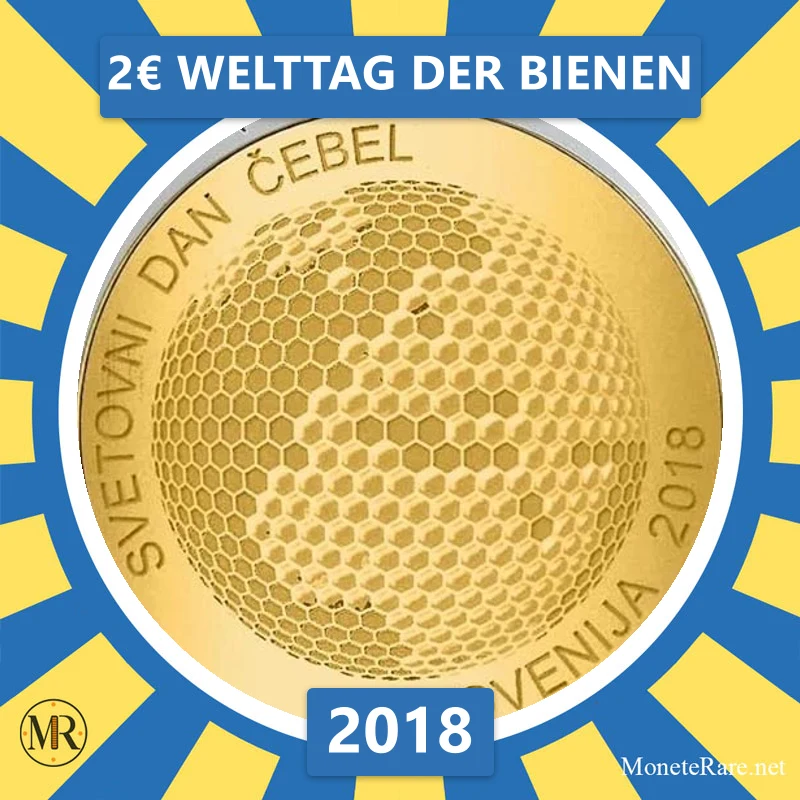 Slowenien 2€ Welttag der Bienen 2018 (Münzfoto)