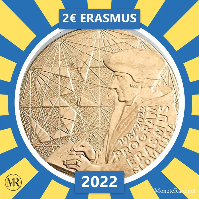 Slowenien 2€ Erasmus 2022 (Münzfoto)