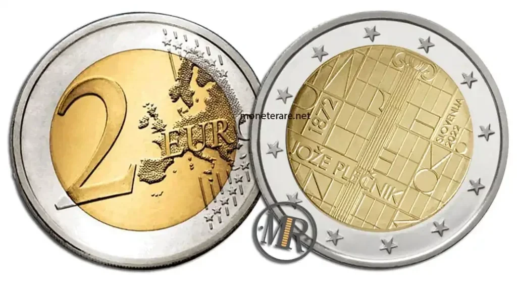 2 Euro Slowenien 2022 Jože Plečnik