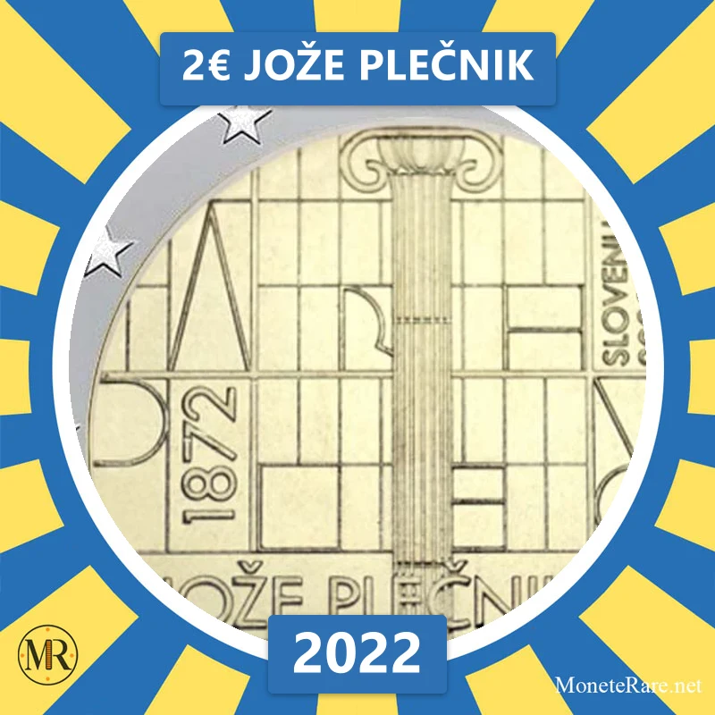 Slowenien 2€ Jože Plečnik 2022 (Münzfoto)