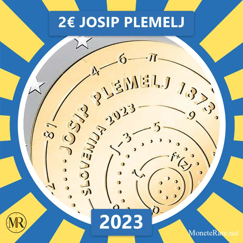 Slowenien 2€ Josip Plemelj 2023 (Münzfoto)