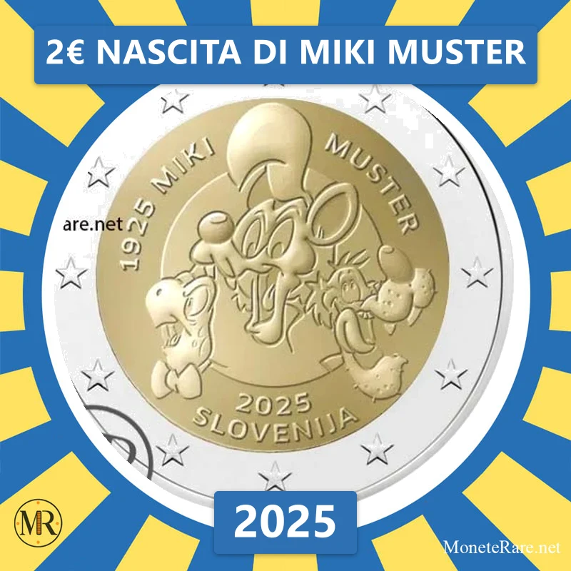 Slowenien 2€ Geburt von Miki Muster 2025 (Münzfoto)