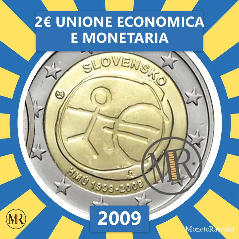 Slowakei 2€ Wirtschafts- und Währungsunion 2009 (Münzfoto)