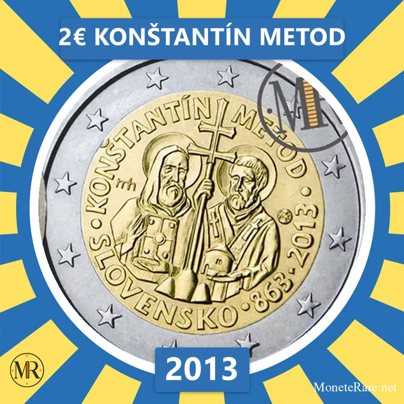 Slowakei 2€ KONŠTANTÍN METOD 2013 (Münzfoto)