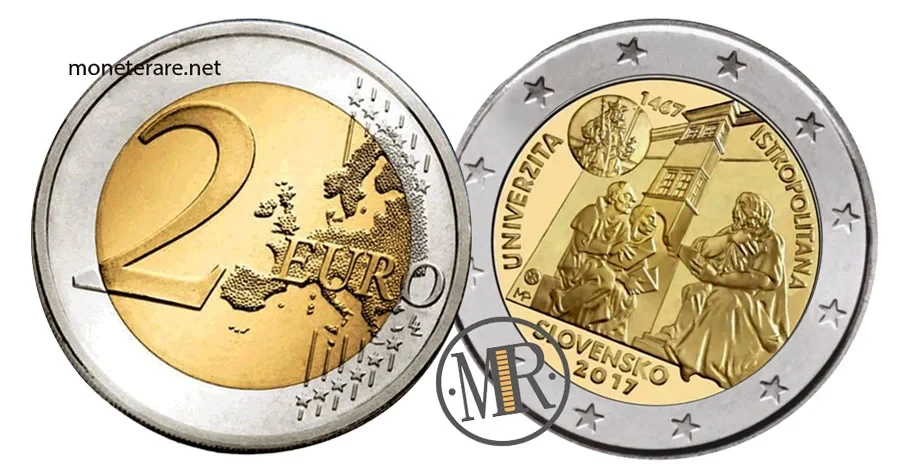 2-Euro-Gedenkmünze Slowakei 2017 Gedenkmünze Universität Istropolitana