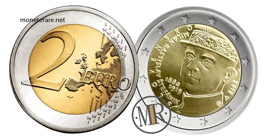 2 Euro Slowakei 2019 Gedenkmünze Rastislav Štefánik