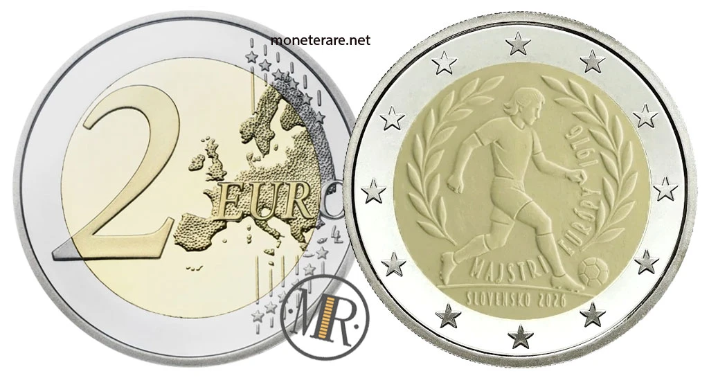 Slowakei 2-Euro-Gedenkmünze 2026 – 50. Jahrestag EM-Sieg 1976