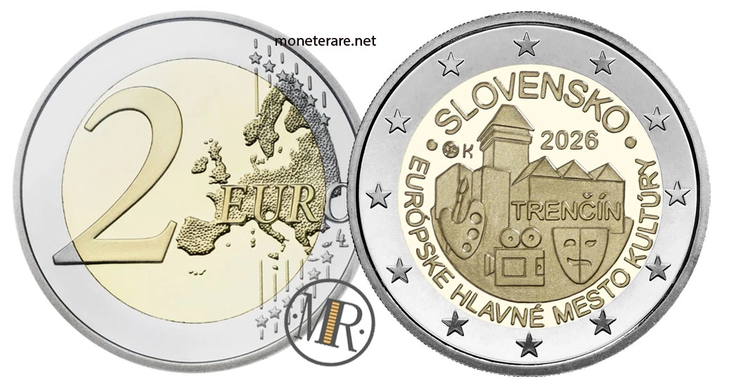 Slowakei 2-Euro-Gedenkmünze 2026 – Trenčín Kulturhauptstadt Europas