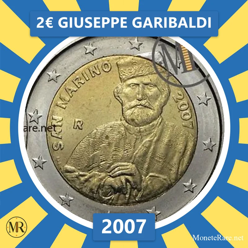 Estland 2€ Giuseppe Garibaldi 2007 (Münzfoto)