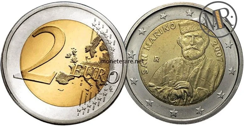 2 Euro Commemorativi San Marino 2007 Giuseppe Garibaldi