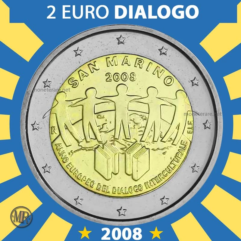 2-Euro-Gedenkmünze San Marino 2008 – Interkultureller Dialog