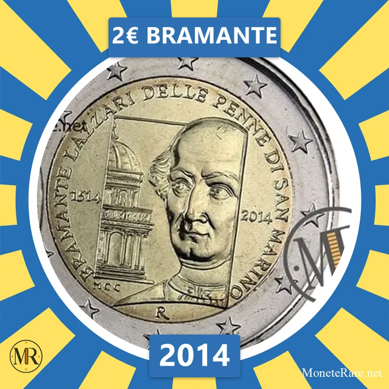 Estland 2€ Bramante 2014 (Münzfoto)