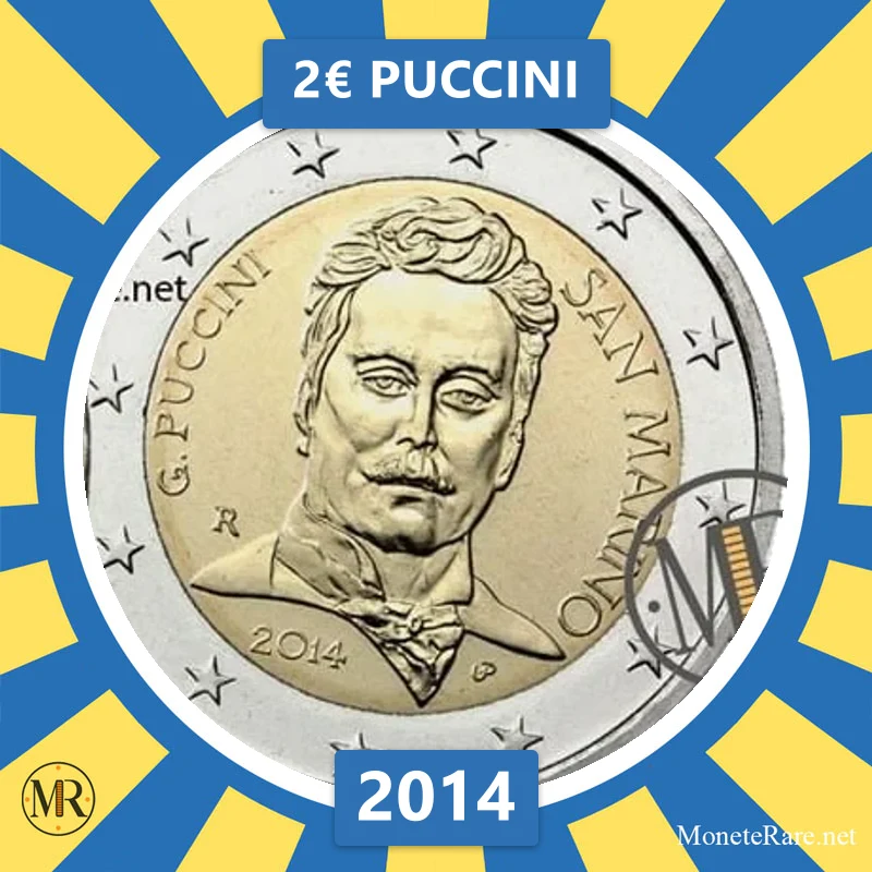 Estland 2€ Puccini 2014 (Münzfoto)