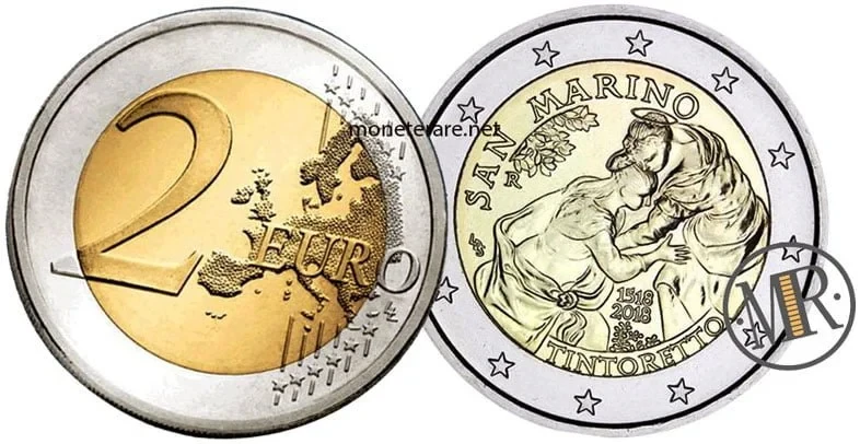 2 Euro Gedenkmünze San Marino 2018 Tintoretto