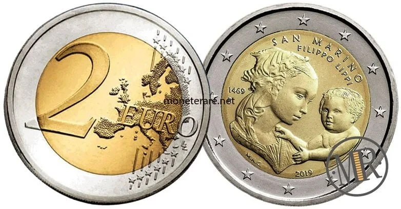 2 Euro Commemorativi San Marino 2019 Leonardo da Vinci