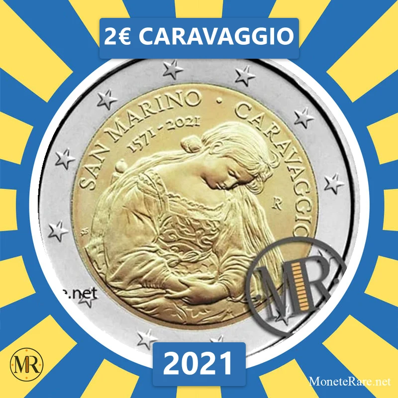 Estland 2€ Caravaggio 2021 (Münzfoto)