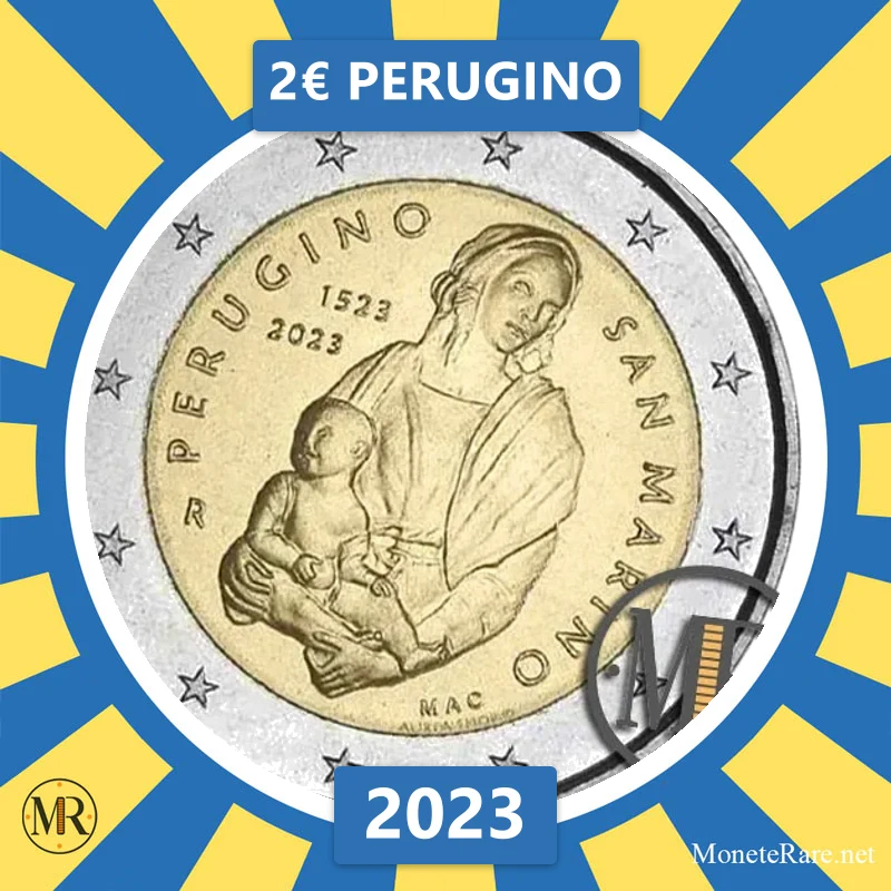 Estland 2€ Perugino 2023 (Münzfoto)