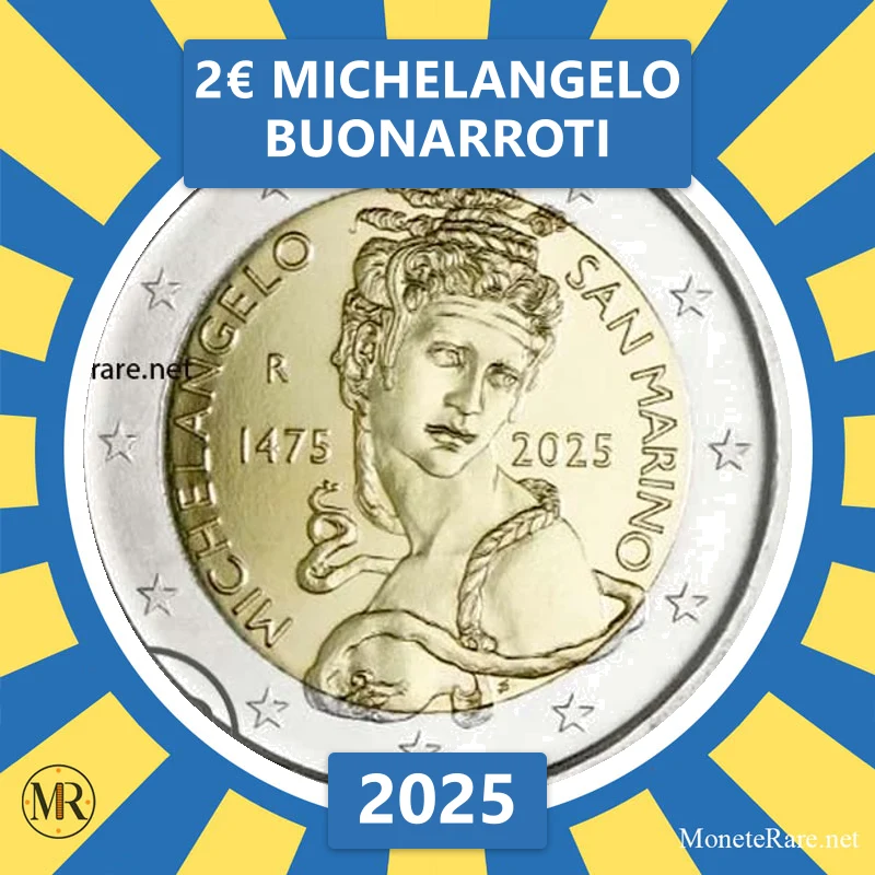 Estland 2€ Michelangelo Buonarroti 2025 (Münzfoto)