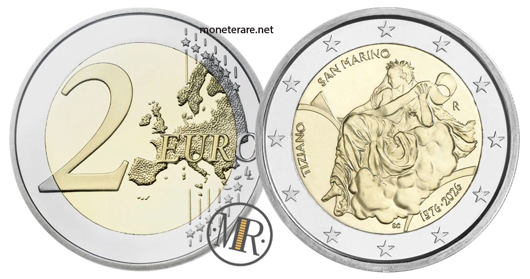 San Marino 2-Euro-Gedenkmünze 2026 – Tizian