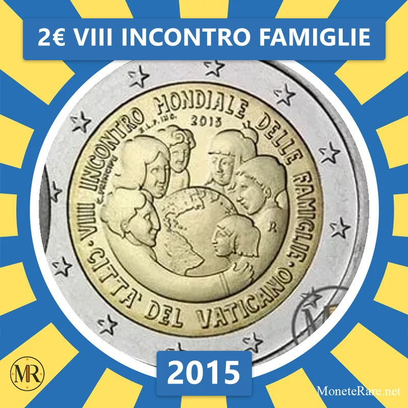 Vatikan 2€ VIII Incontro Famiglie 2015 (Münzfoto)