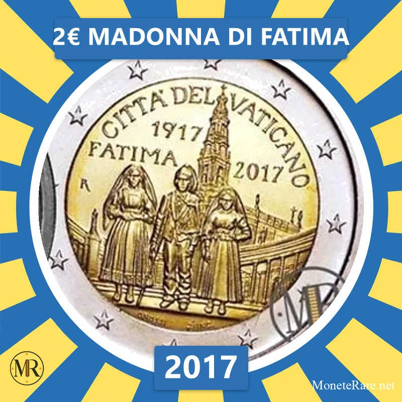 Vatikan 2€ Madonna di Fatima 2017 (Münzfoto)