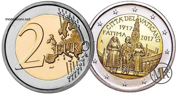2 Euro Gedenkmünze Vatikan 2017 Madonna von Fatima