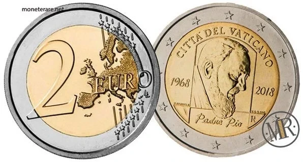 2-Euro-Gedenkmünze Vatikan 2018 Padre Pio