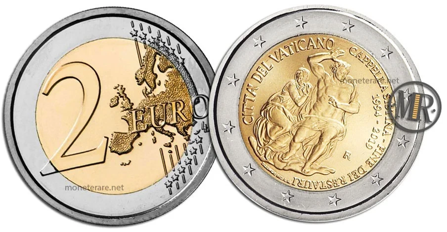 2-Euro-Gedenkmünze Vatikan 2019 Sixtinische Kapelle