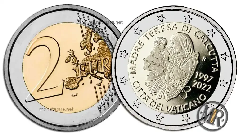 2 Euro Gedenkmünze Vatikan 2022 Mutter Teresa von Kalkutta