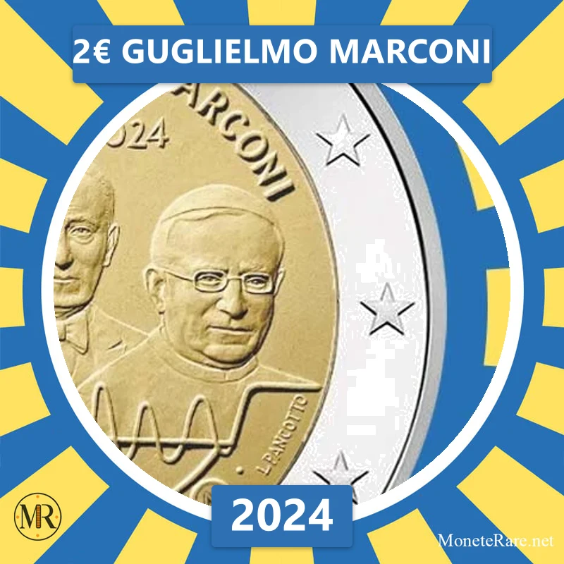 Vatikan 2€ Guglielmo Marconi 2024 (Münzfoto)