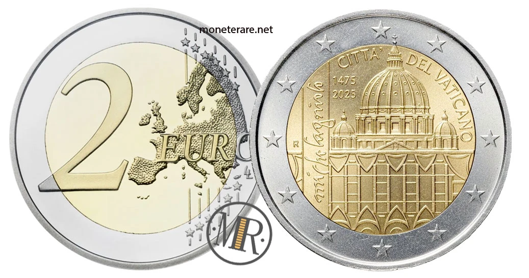 Vatikan 2-Euro-Gedenkmünze 2025 – 550° anniv. nascita Michelangelo