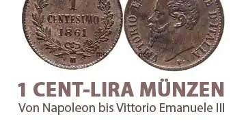 1-Cent-Lira-Münze.