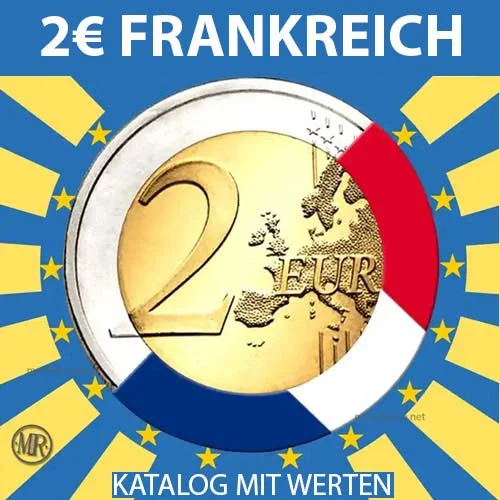 Katalog der 2-Euro-Gedenkmünzen aus Frankreich.