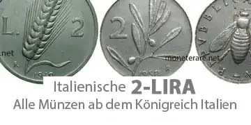 italien 2-Lira-Münze 